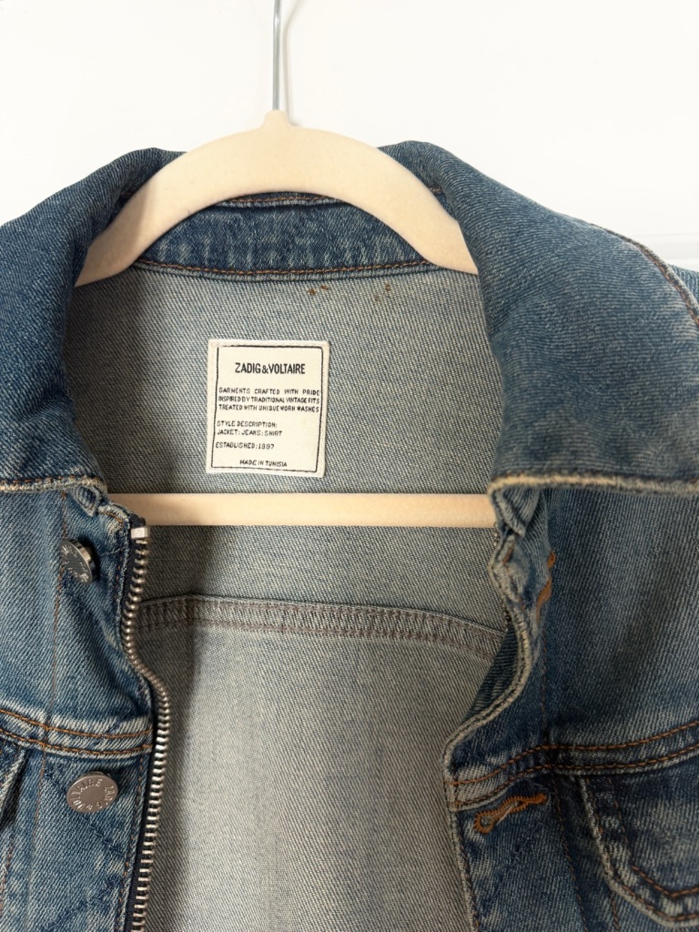 Zadig & Voltaire Classic Blue Denim Jacket - Picture 3 of 4